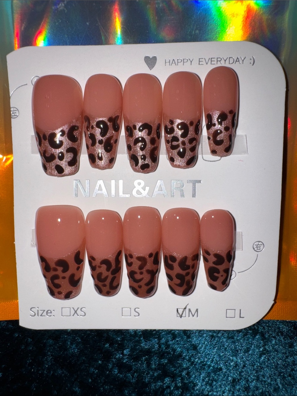 Leopard Tip Nails